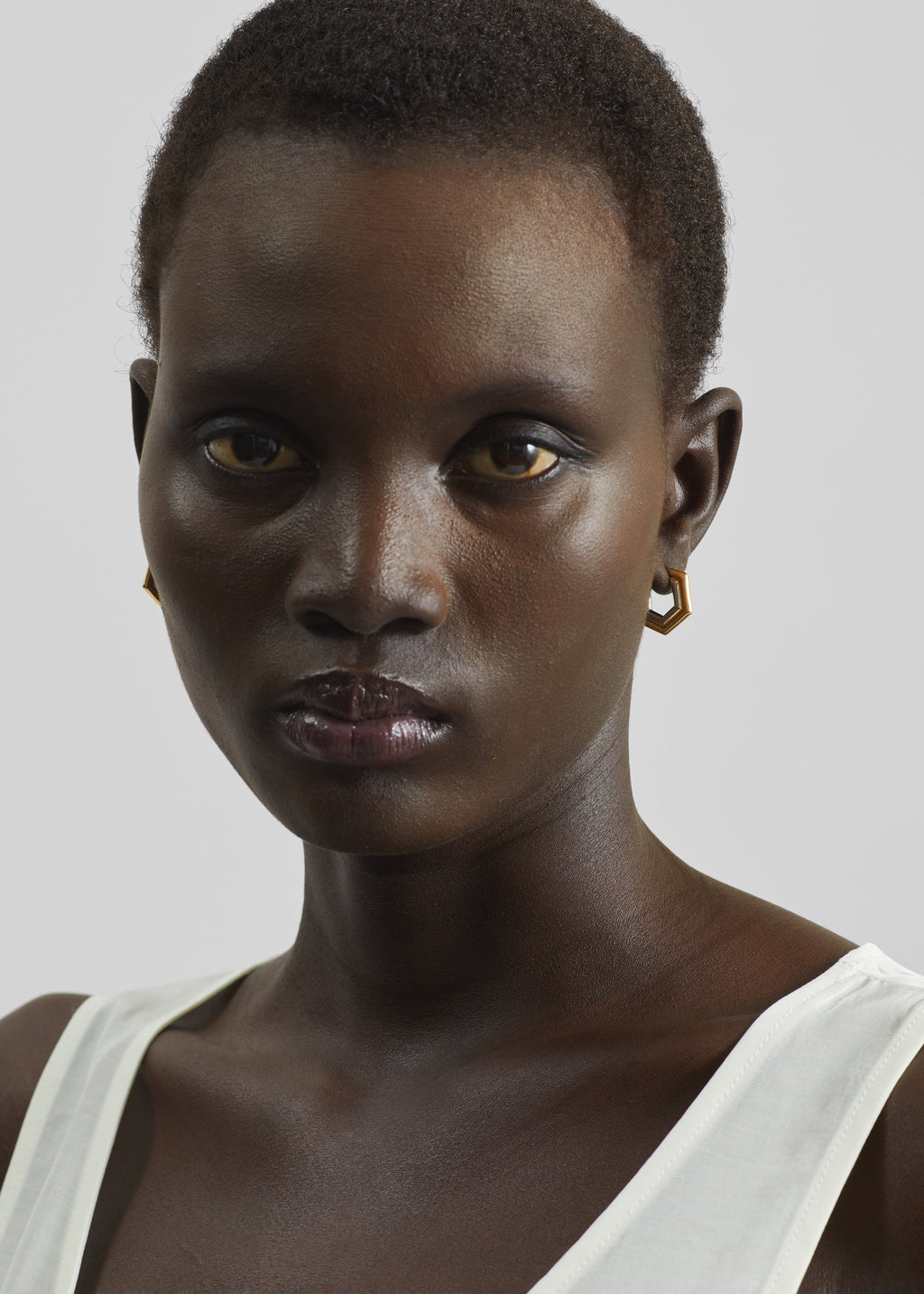 Bevza Small Honeycomb Hoops - Gold/Silver