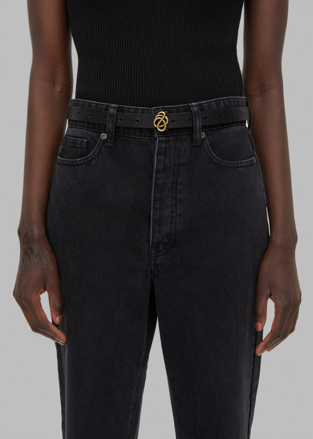 By Malene Birger Ouma Leather Belt - Black