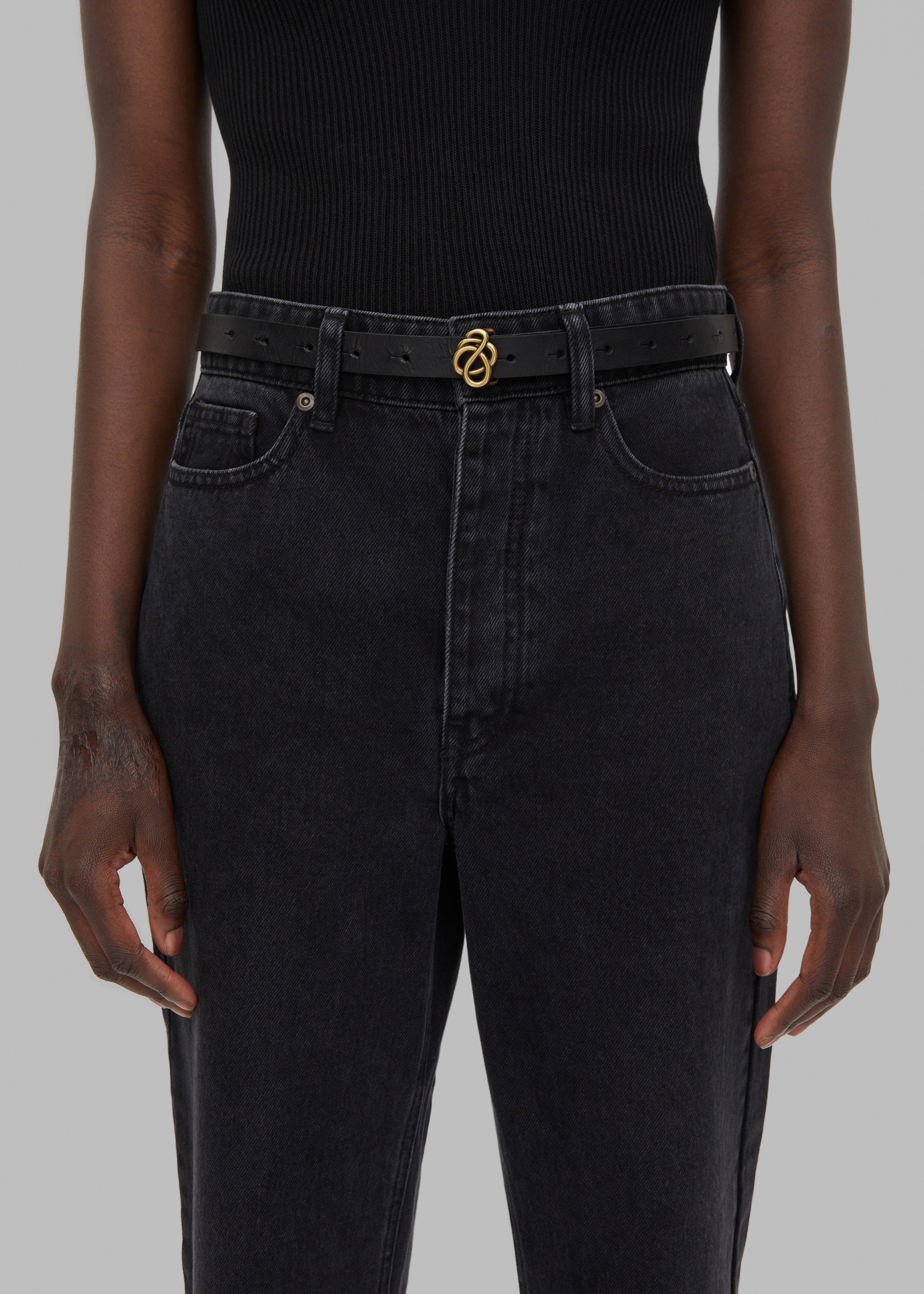 By Malene Birger Ouma Leather Belt - Black