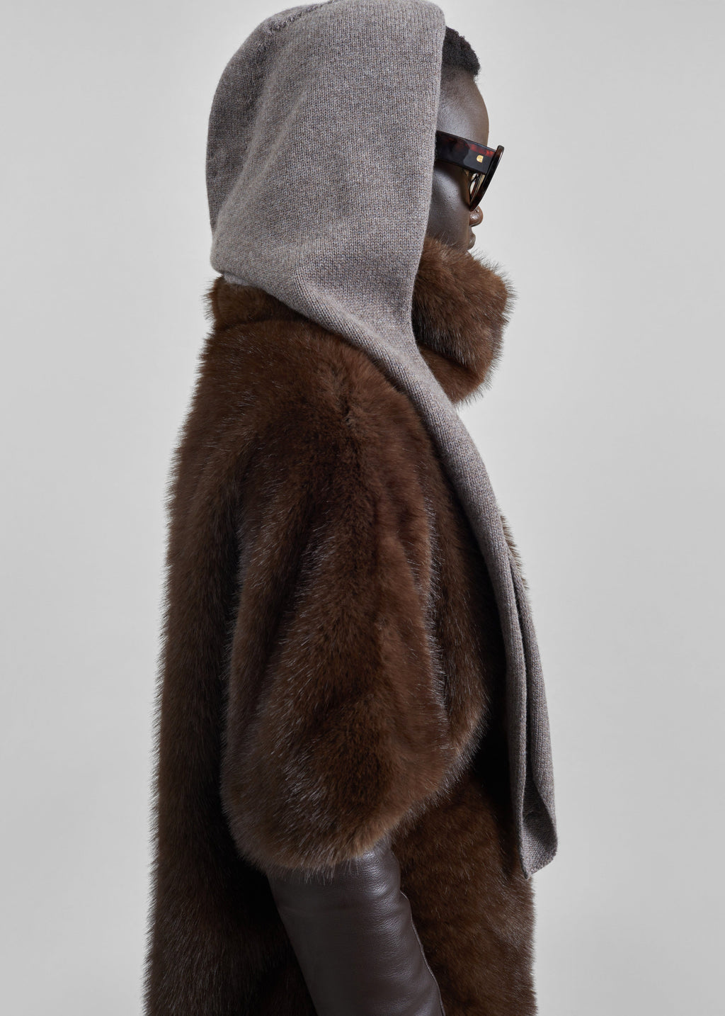 Darkpark Soft Cashmere Wool Balaclava - Brown Melange