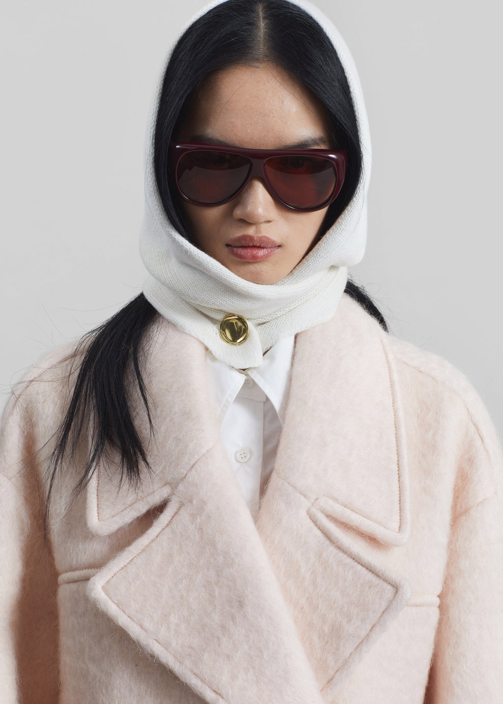 Darkpark Soft Cashmere Wool Balaclava - White