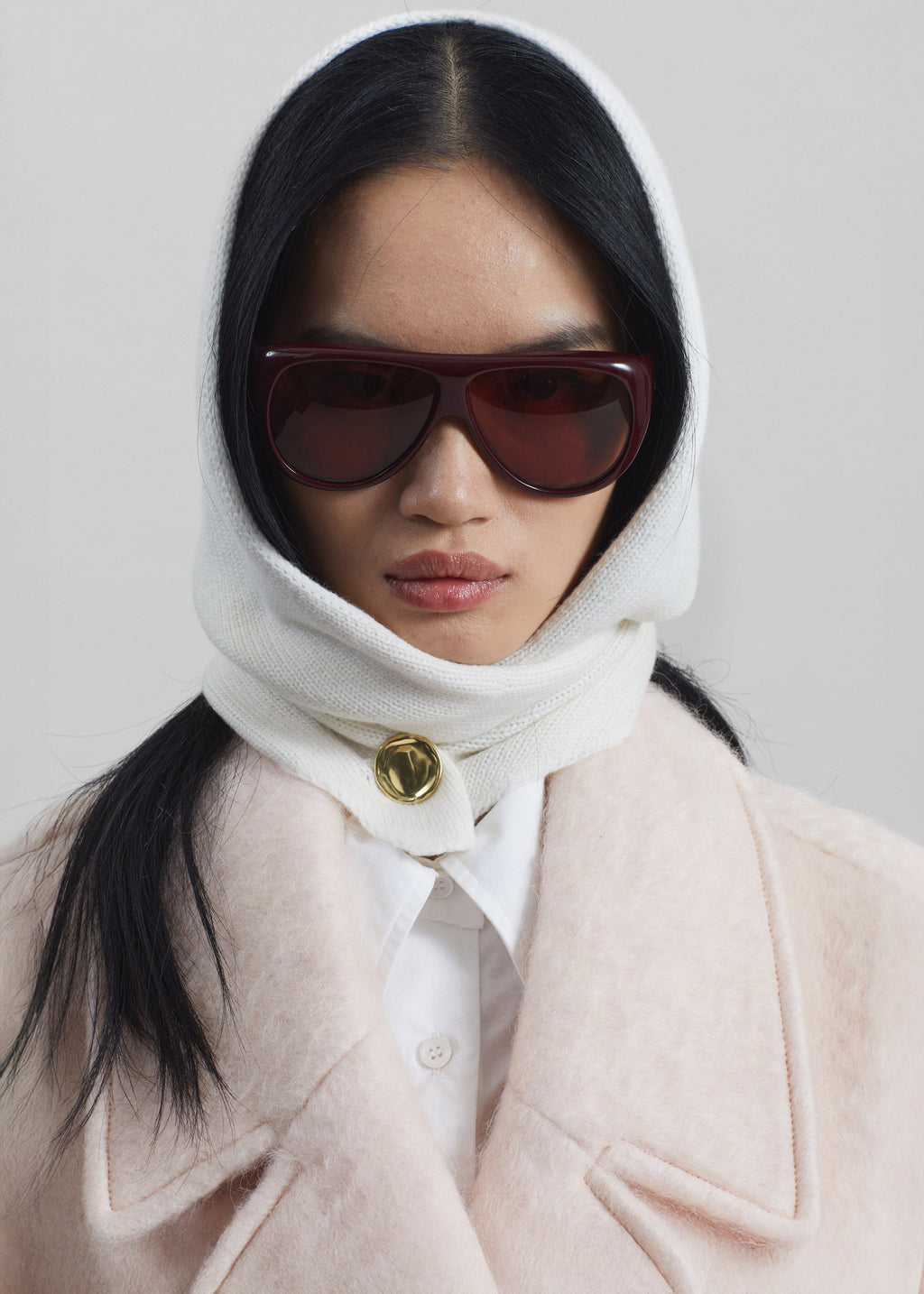 Darkpark Soft Cashmere Wool Balaclava - White