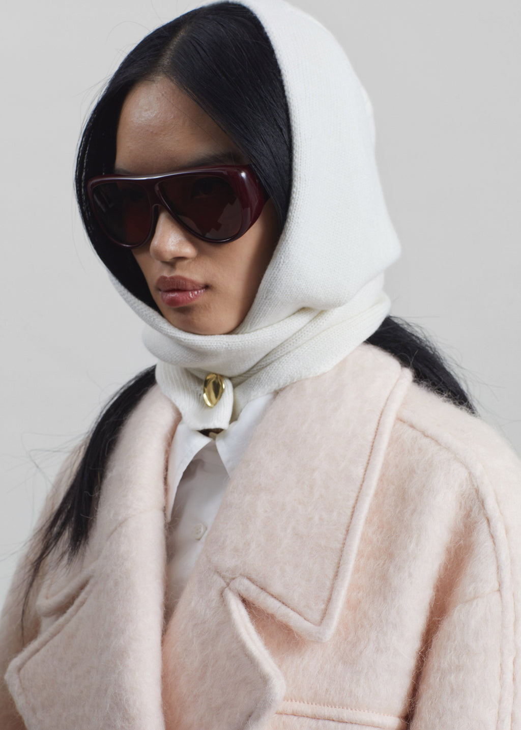 Darkpark Soft Cashmere Wool Balaclava - White