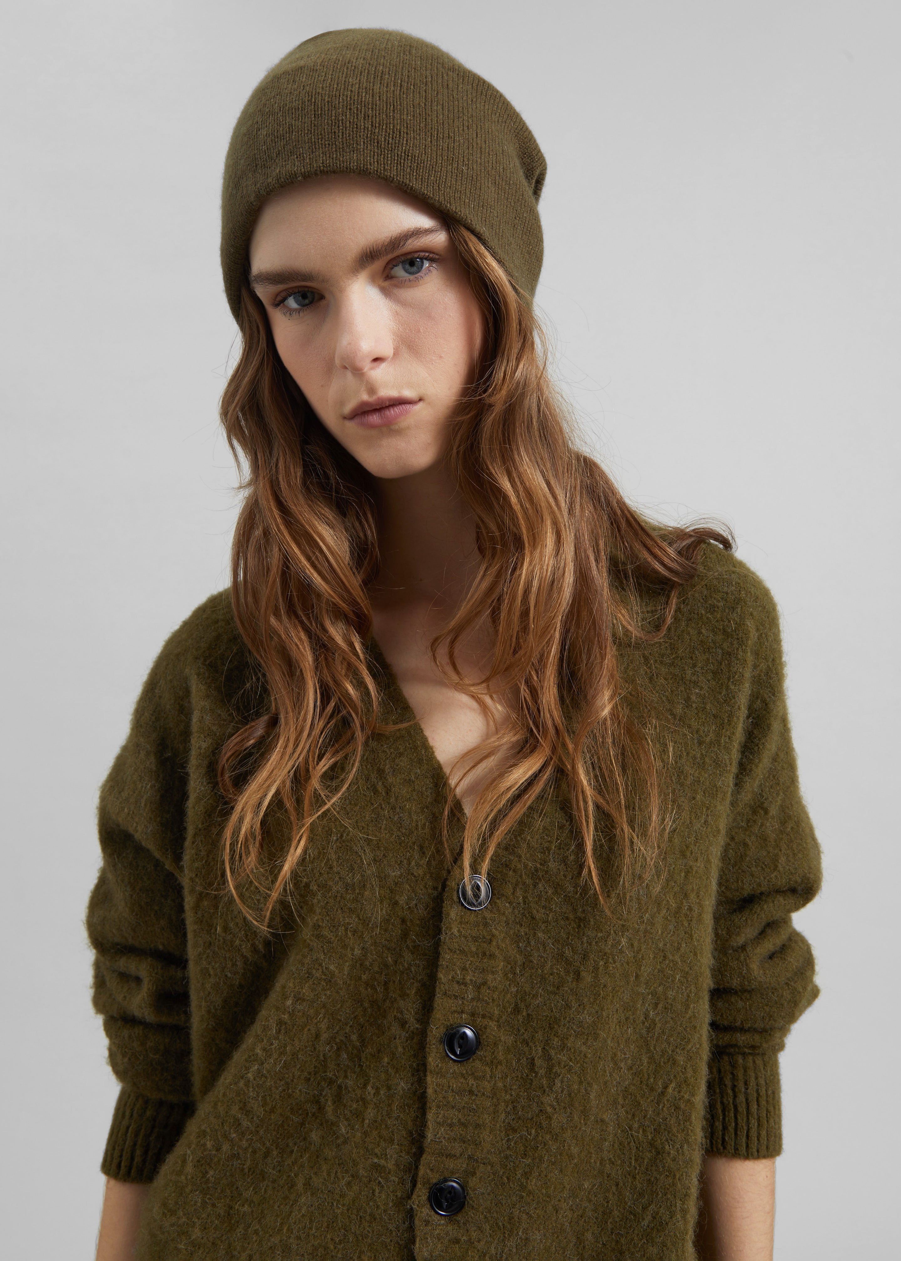 Inko Cashmere Beanie - Olive