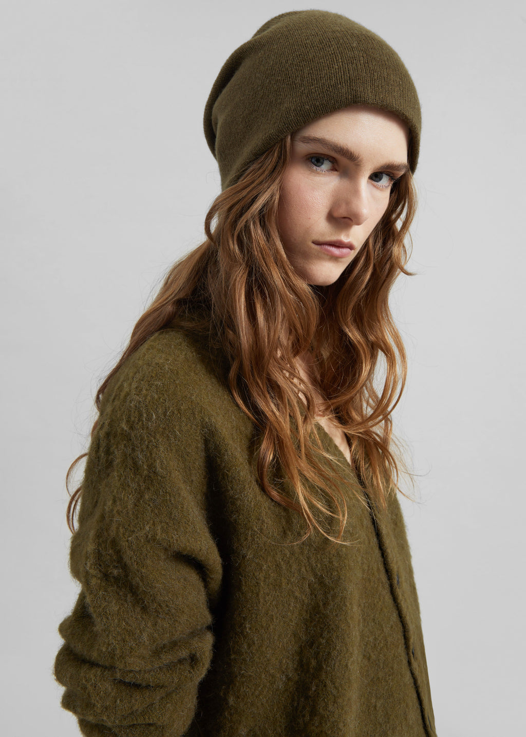 Inko Cashmere Beanie - Olive