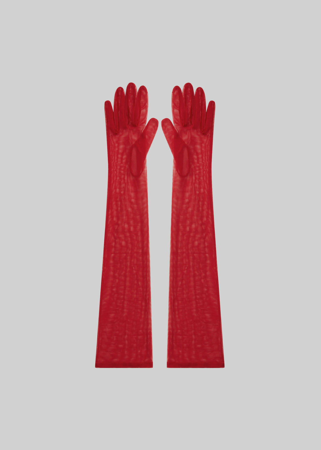 Inna Mesh Long Gloves - Red