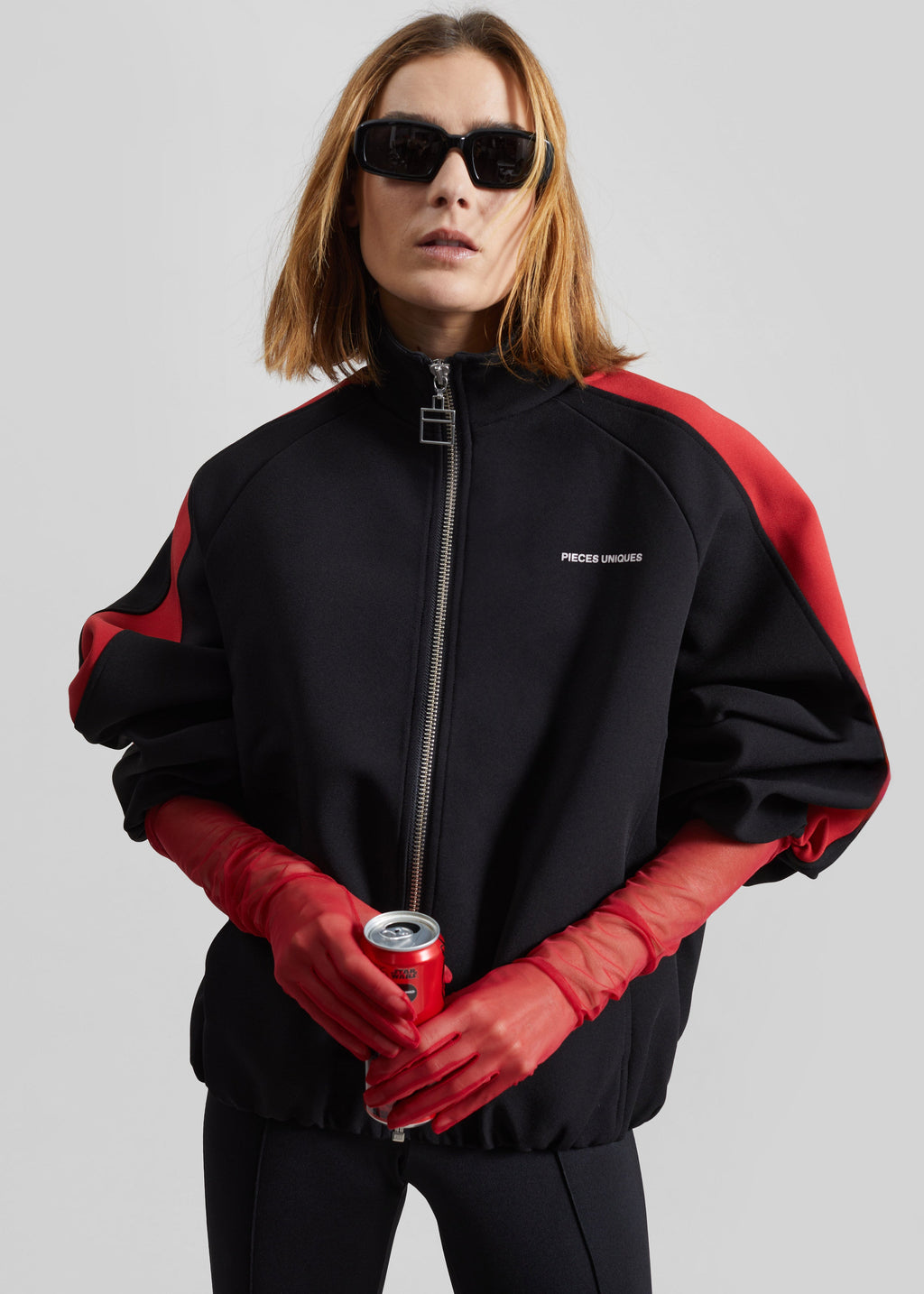 Inna Mesh Long Gloves - Red