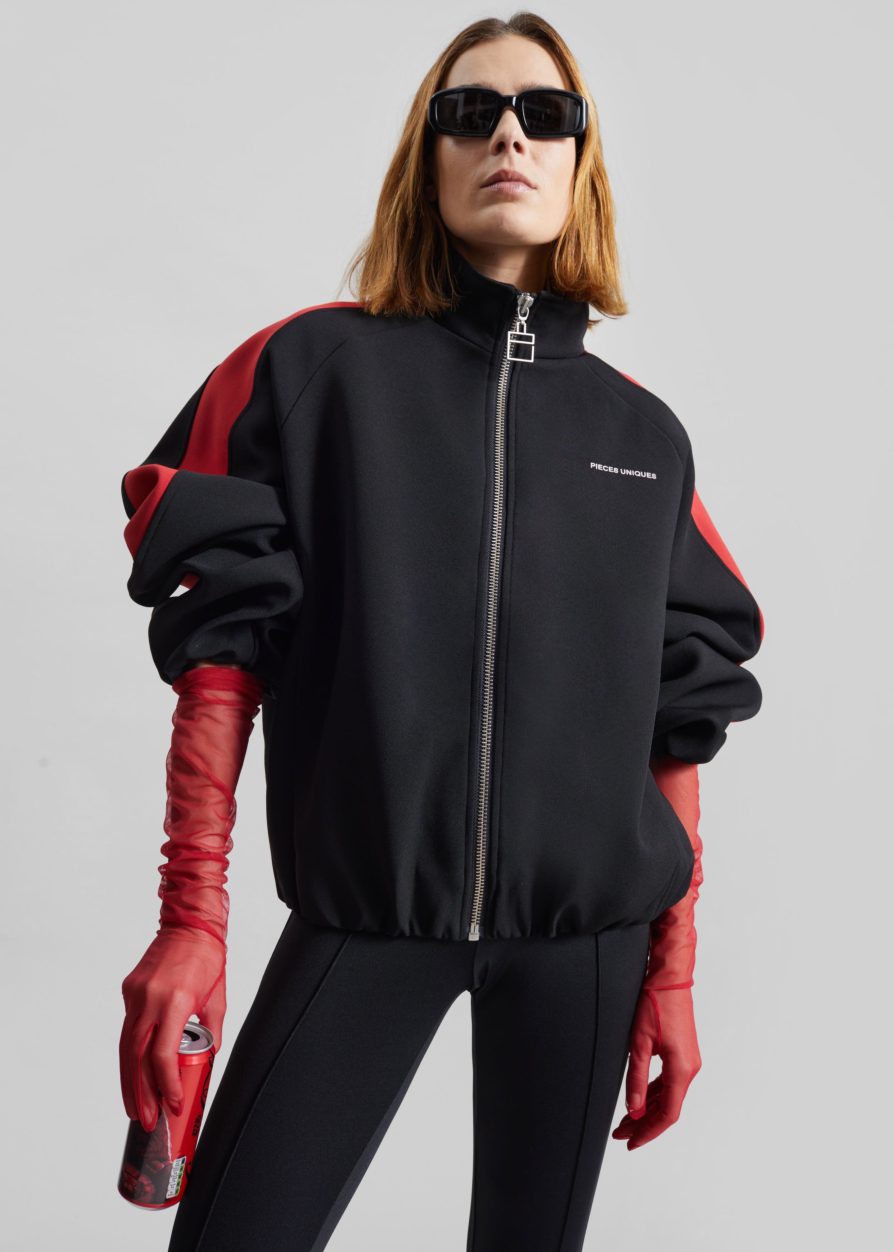 Inna Mesh Long Gloves - Red