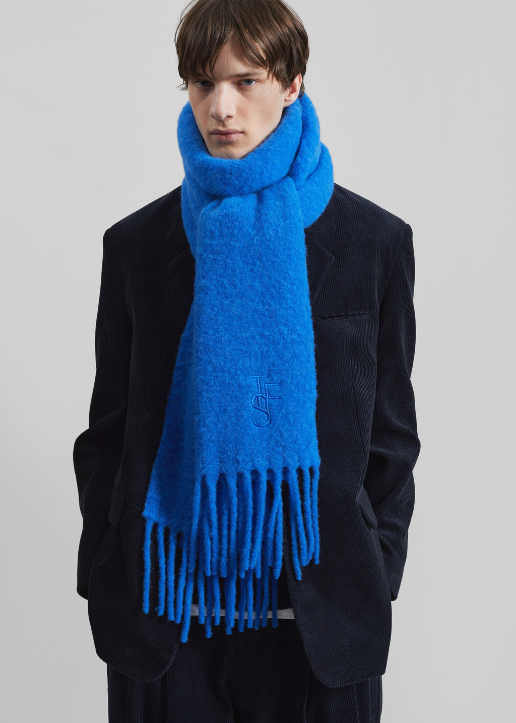 Olari Alpaca Blend Scarf - Royal Blue