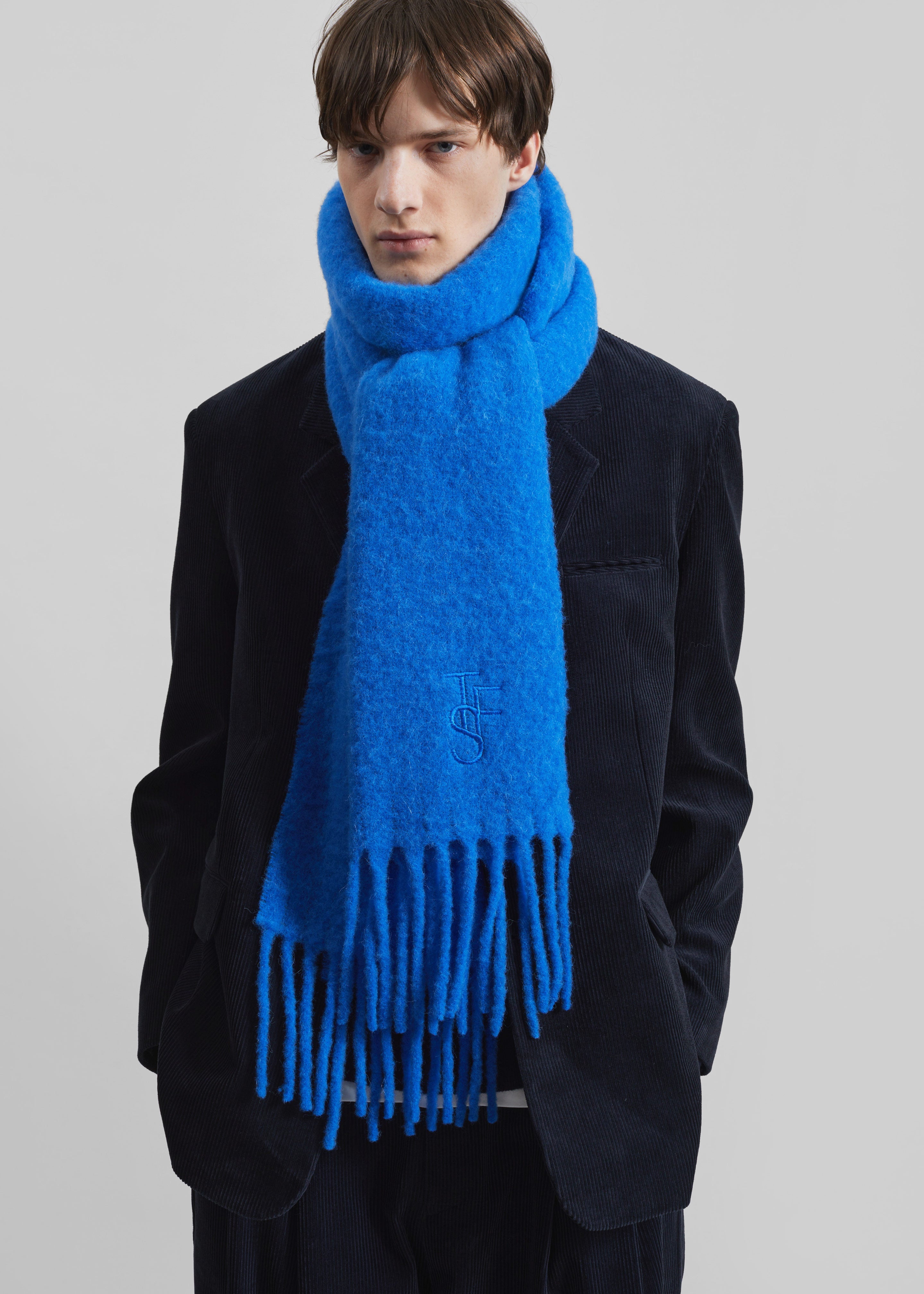 Olari Alpaca Blend Scarf - Royal Blue