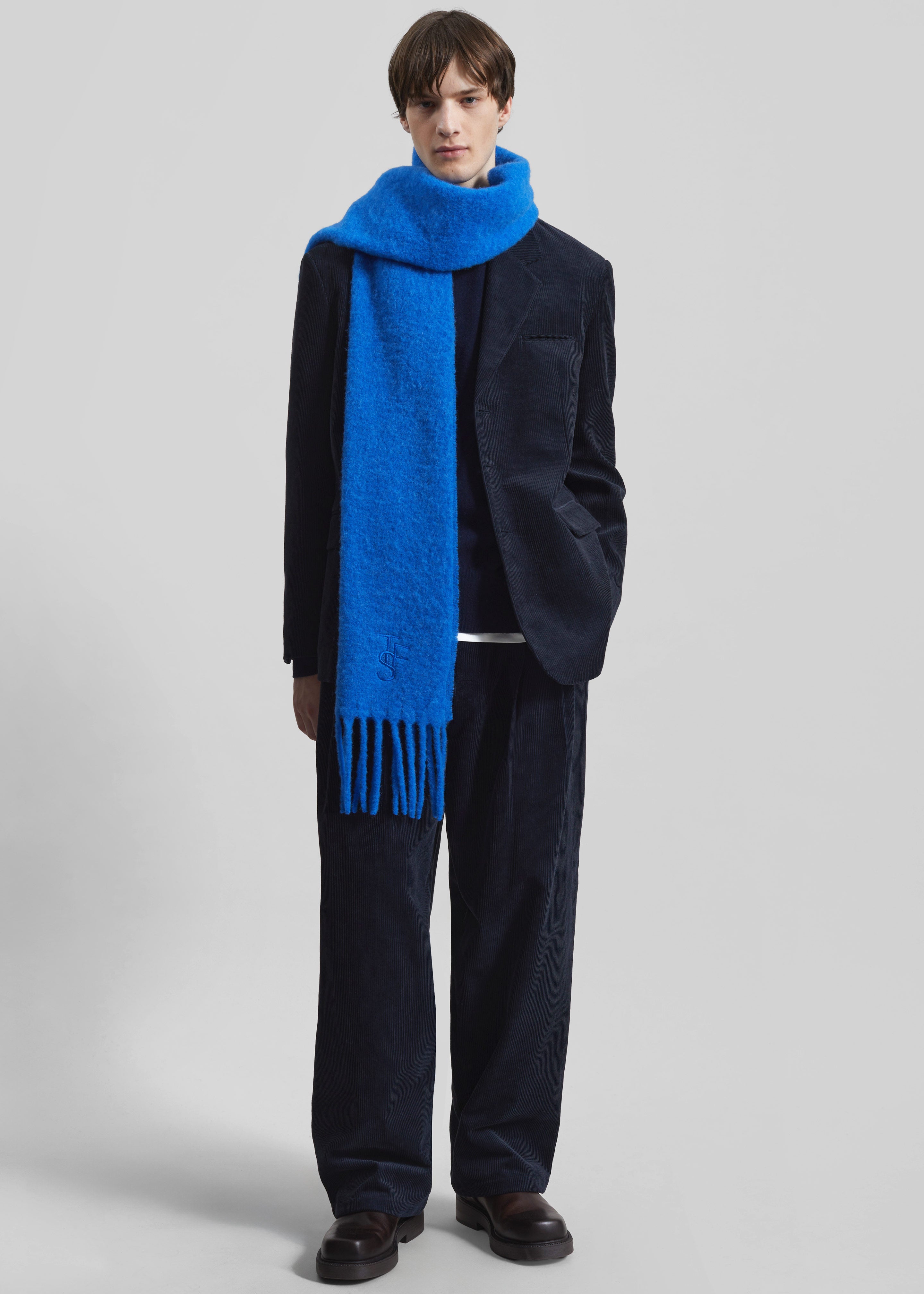 Olari Alpaca Blend Scarf - Royal Blue