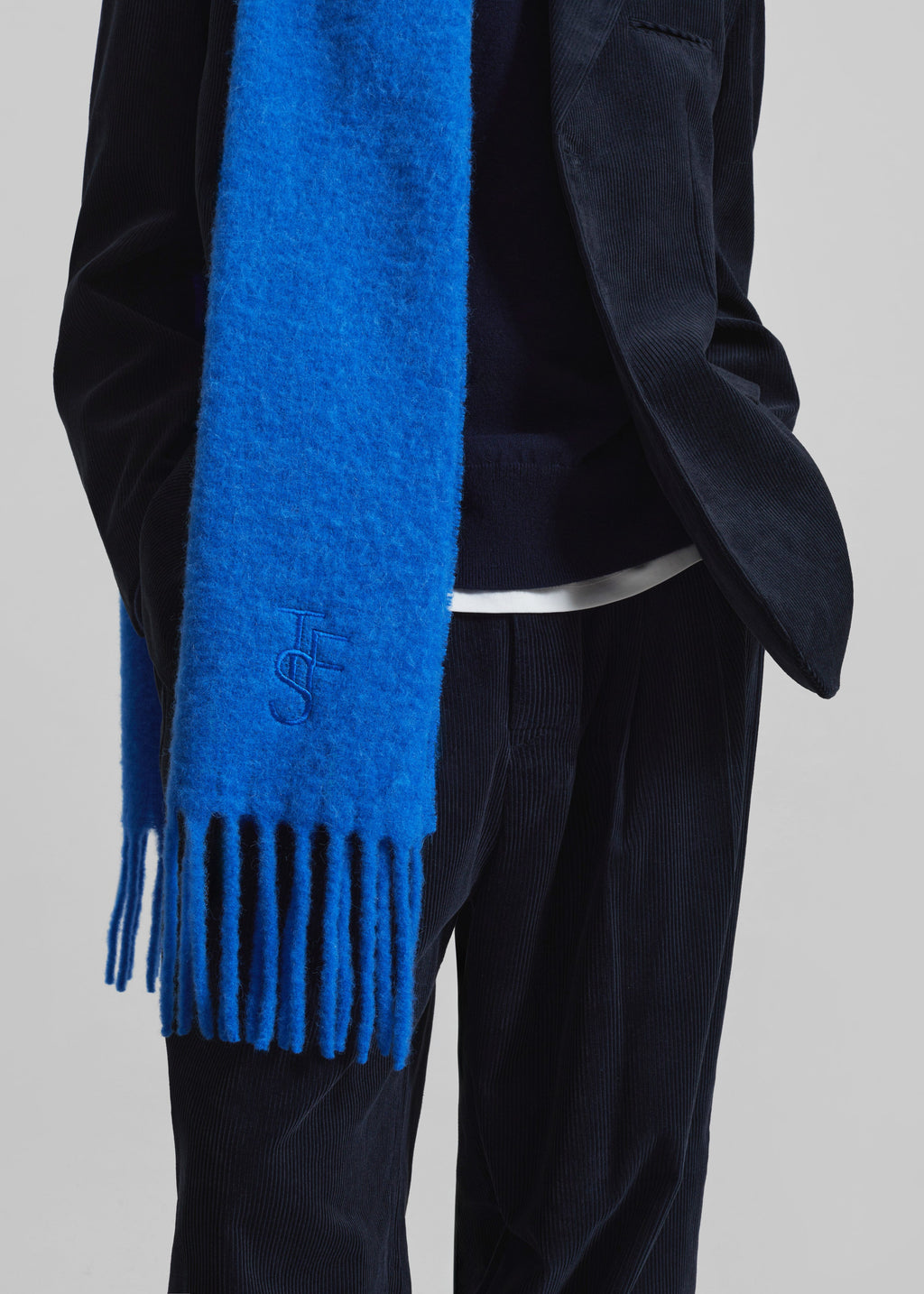 Olari Alpaca Blend Scarf - Royal Blue