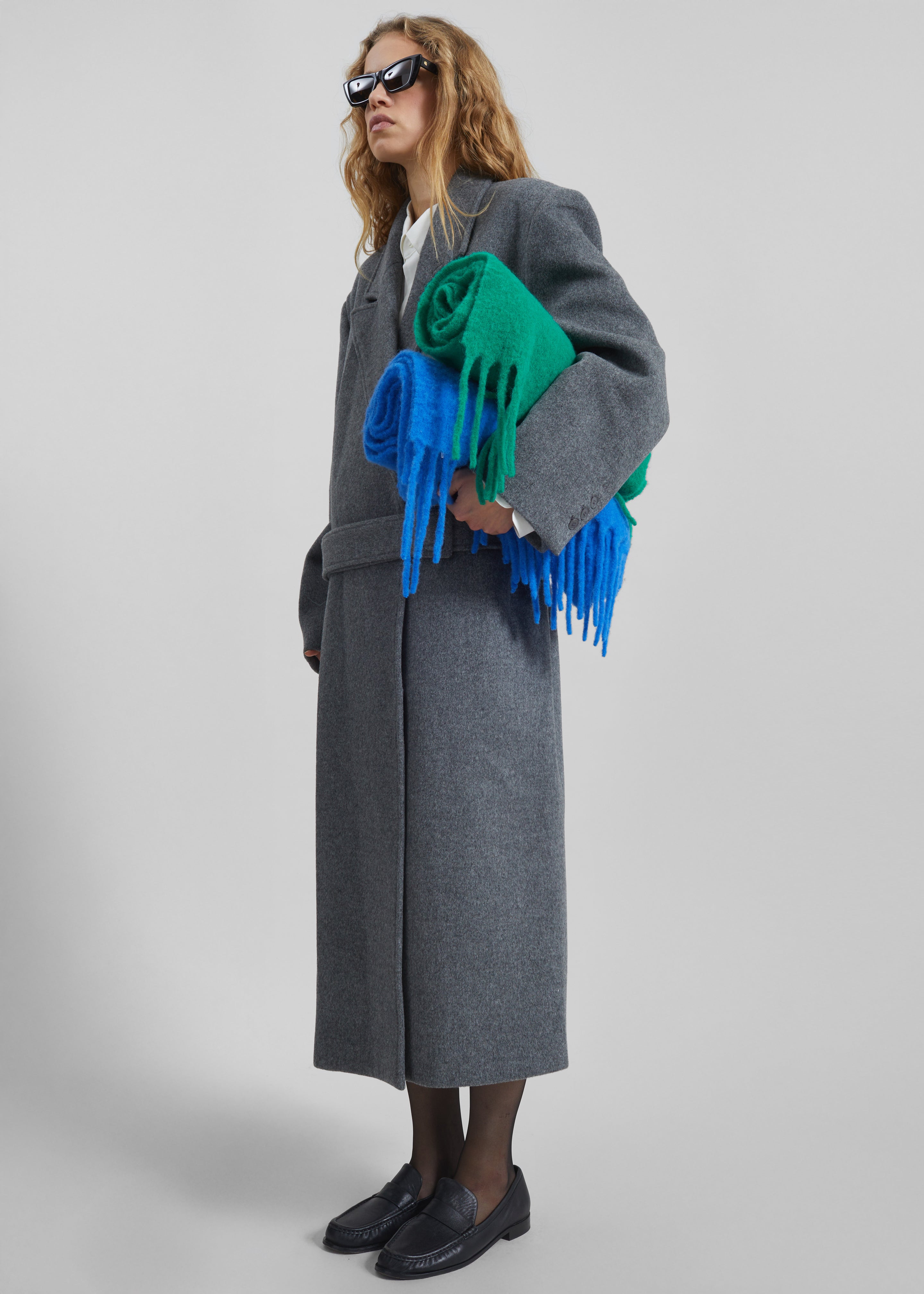 Olari Alpaca Blend Scarf - Royal Blue