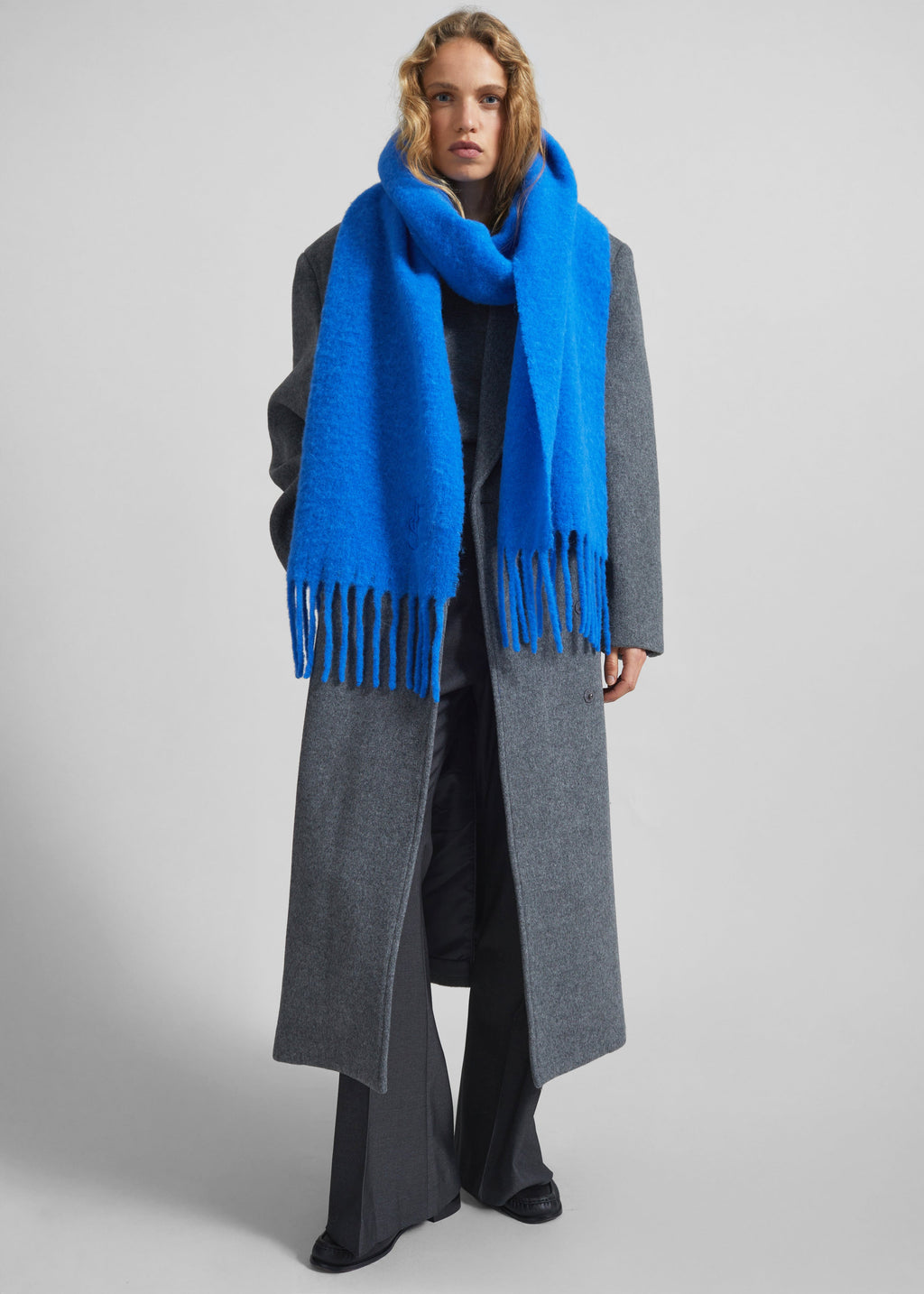 Olari Alpaca Blend Scarf - Royal Blue