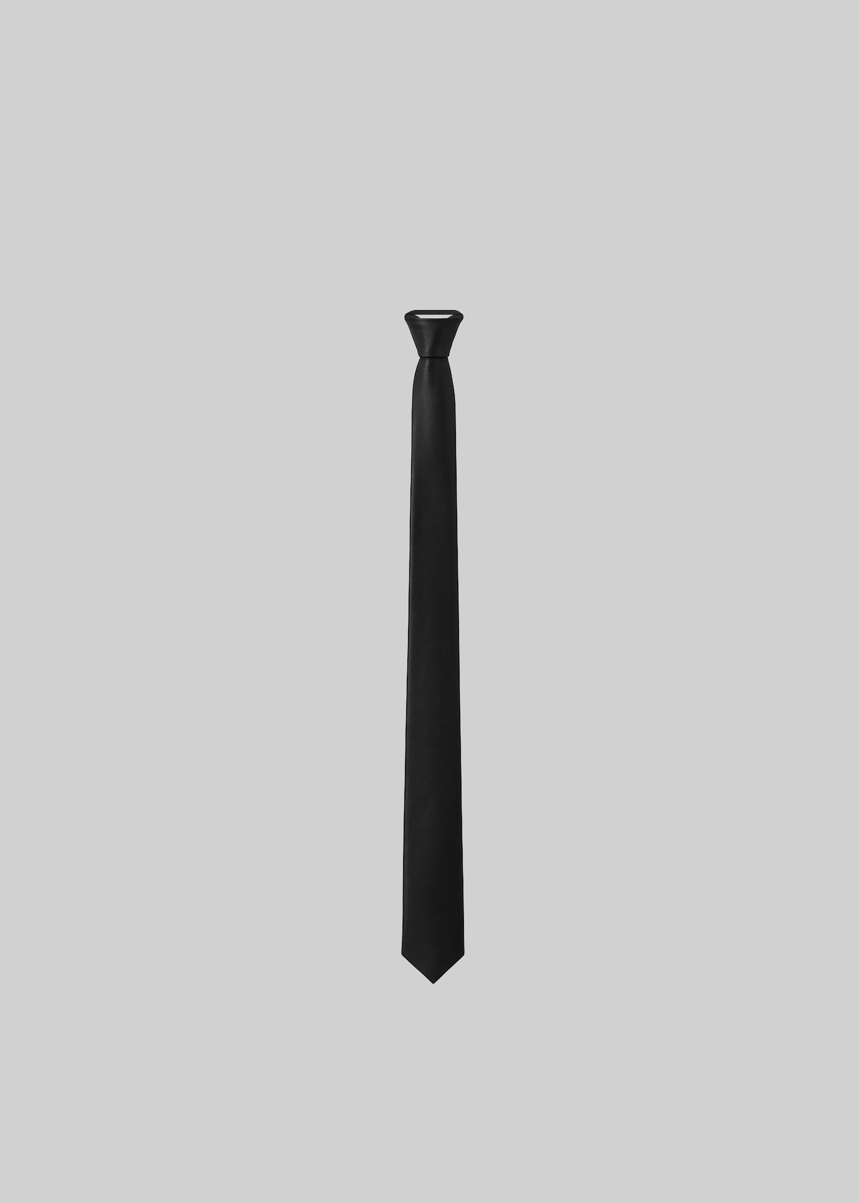 Rune Faux Leather Tie - Black